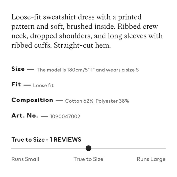 H&M • Adorable Sweatshirt Style ATLANTA Dress - Picture 6 of 16